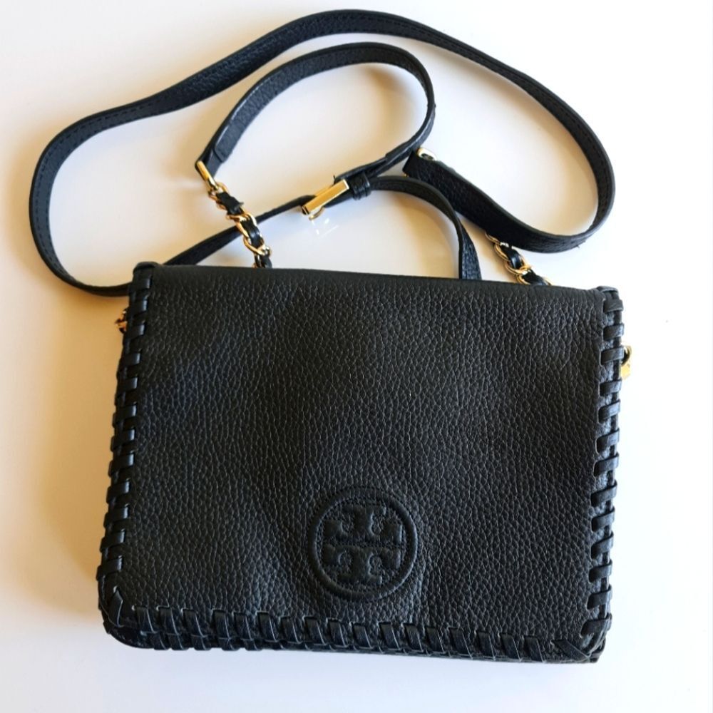 Tory Burch Marion Combo Crossbody Bag Black 1